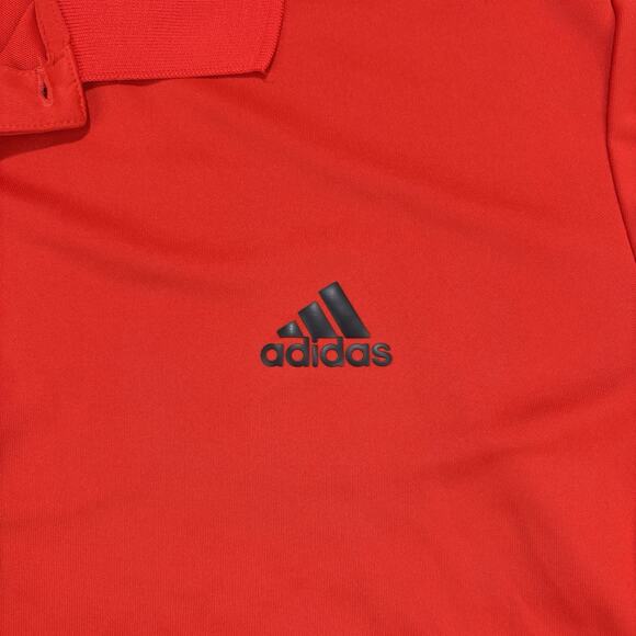 Adidas Golf Polo Shirt Mens XL Short Sleeve Solid Red Short Sleeve Performance - Picture 2 of 7